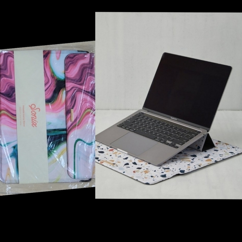 Sonix 15 inch computer Watercolor Rainbow sleeve case cover and stand